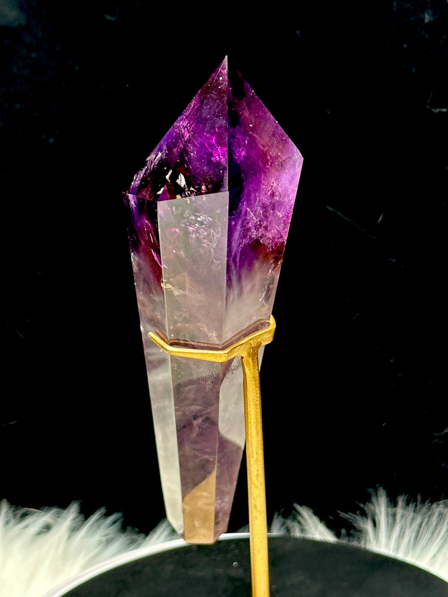 High Quality Ametrine Crystal wand on stand