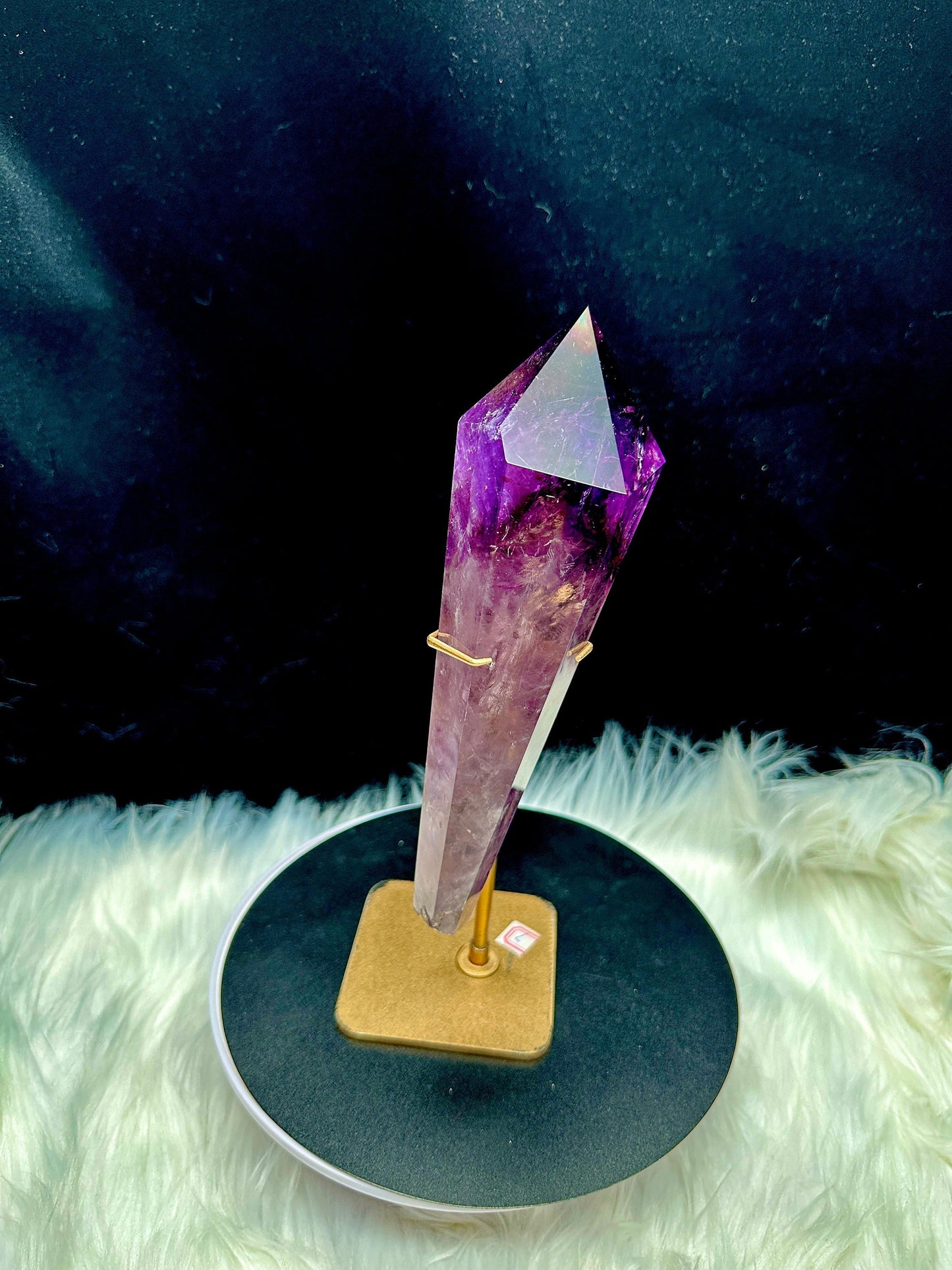 High Quality Ametrine Crystal wand on stand