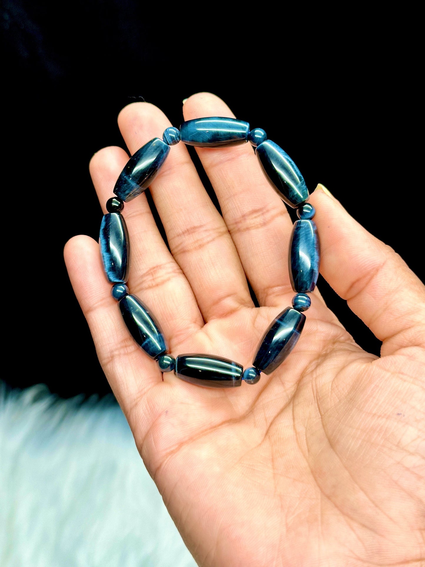 Blue Tiger Eye crystal bracelet