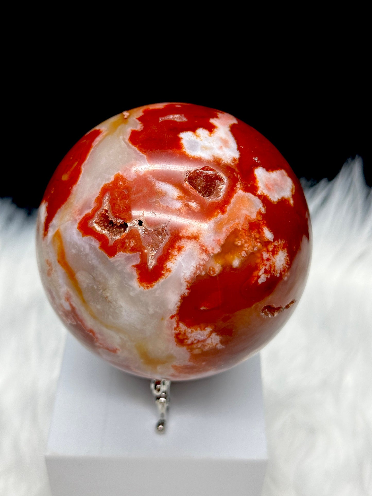 Large Druzy Carnelian Crystal Sphere - 1kg