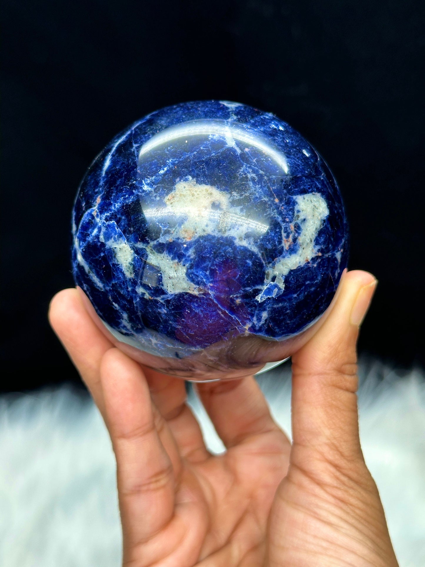 Large Blue Sodalite Crystal Sphere