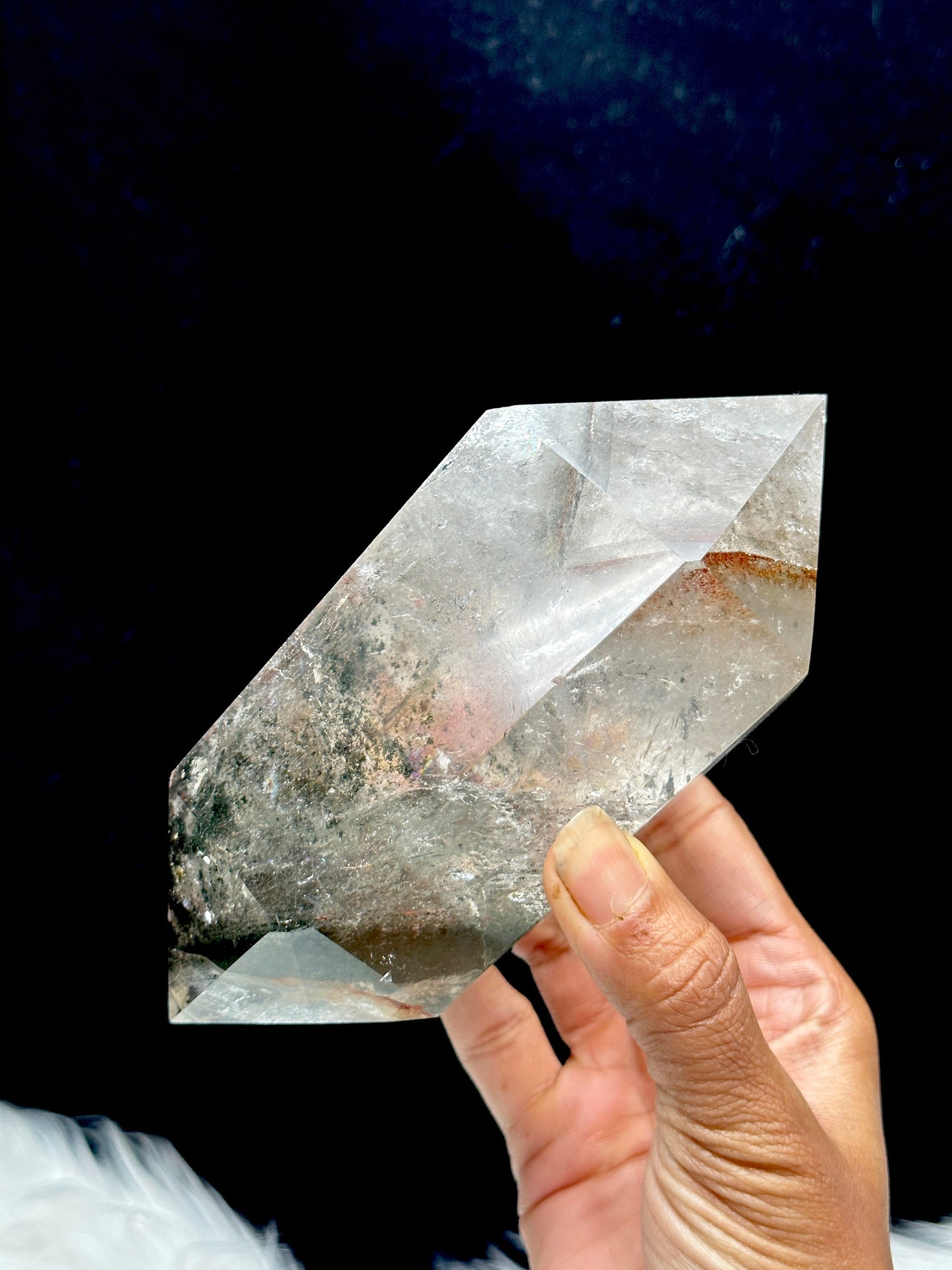 Large Garden Quartz Crystal DT, Garden Quartz Double Terminated Crystal