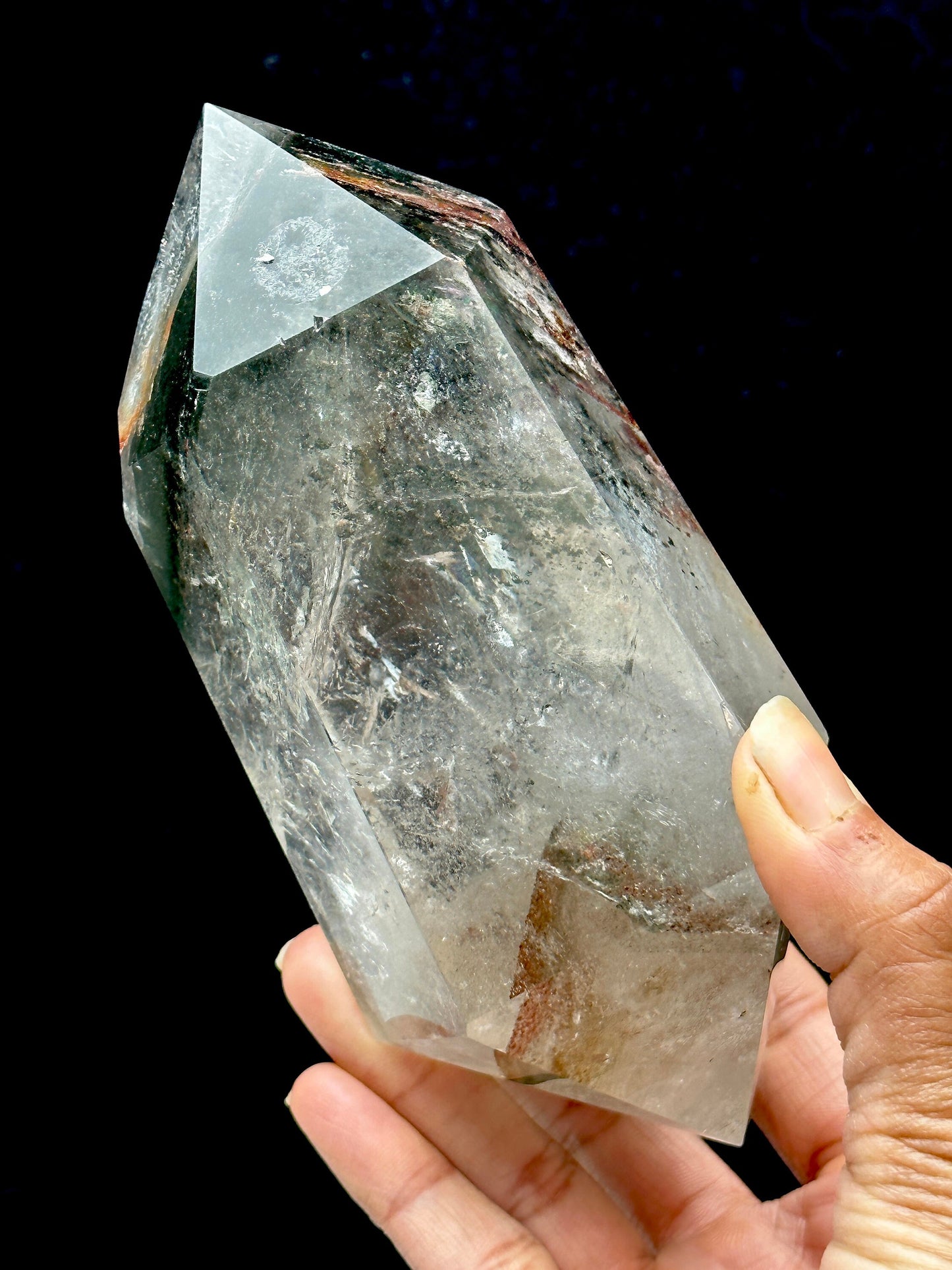 Large Garden Quartz Crystal DT, Garden Quartz Double Terminated Crystal