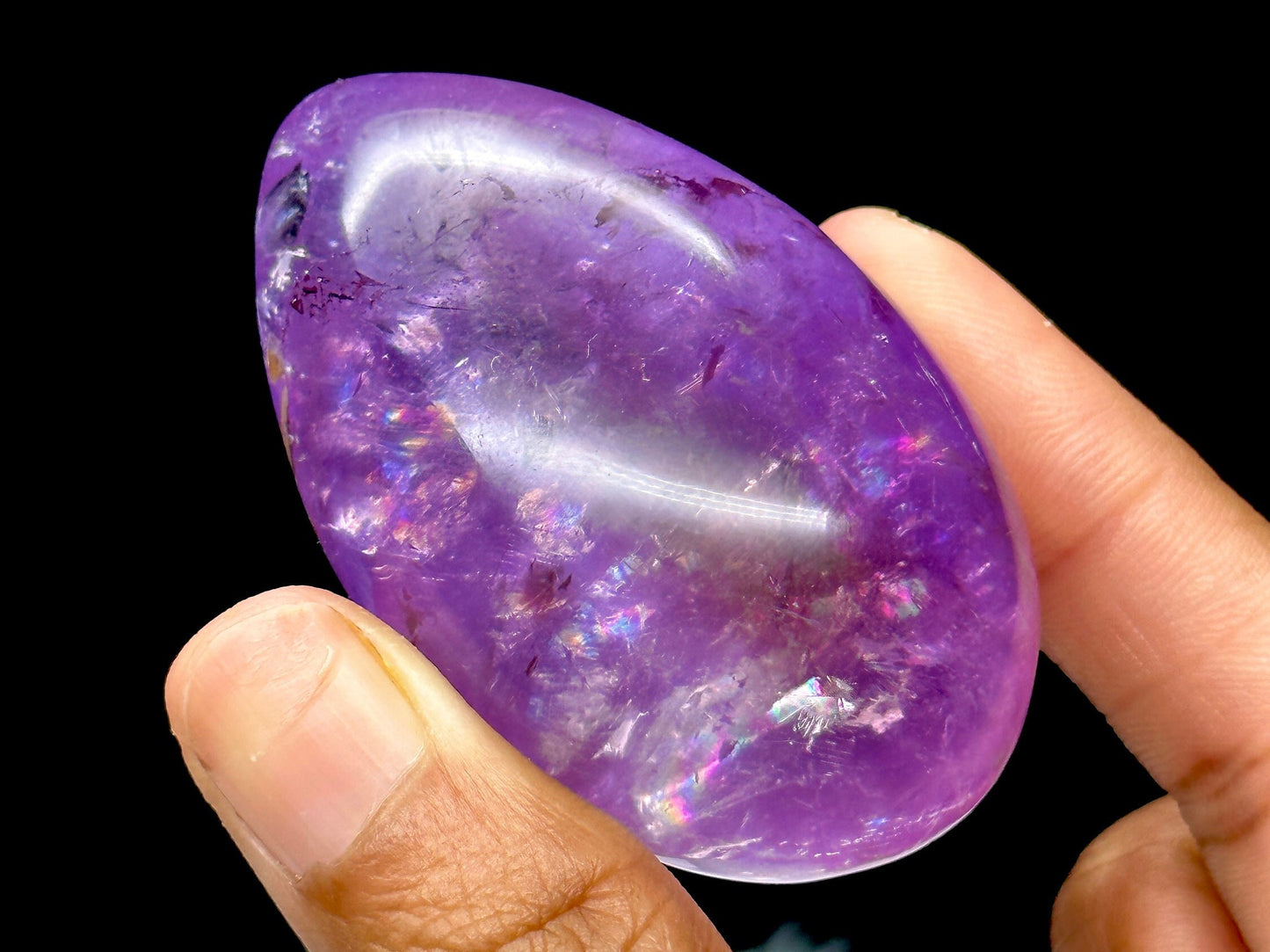 Super High Quality Amethyst Egg with Rainbows