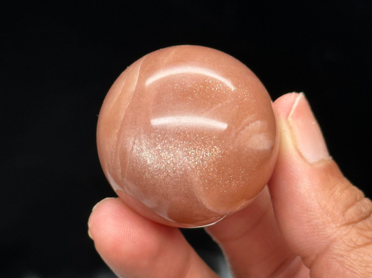 Sunstone Sphere with gold flash