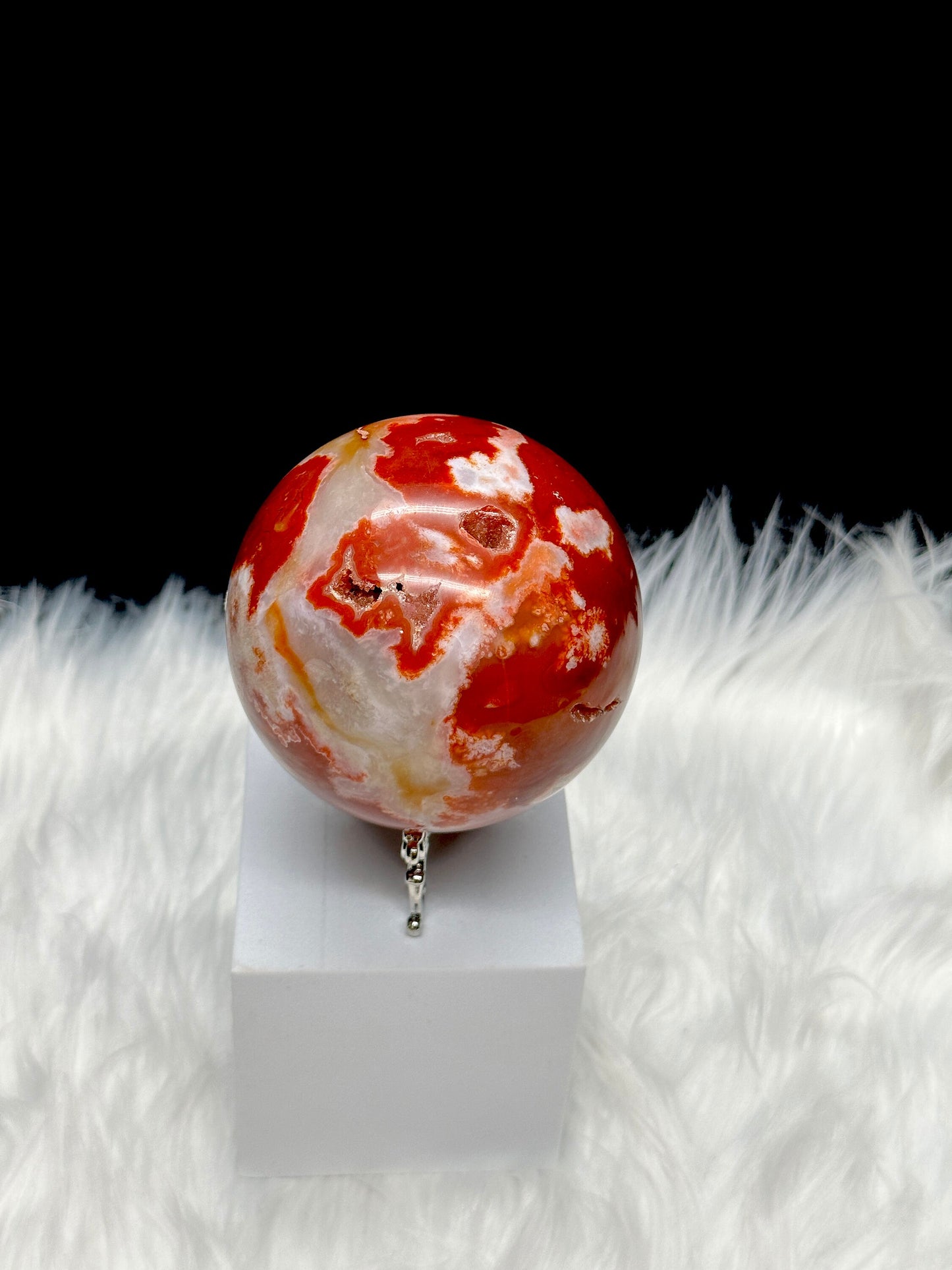 Large Druzy Carnelian Crystal Sphere - 1kg