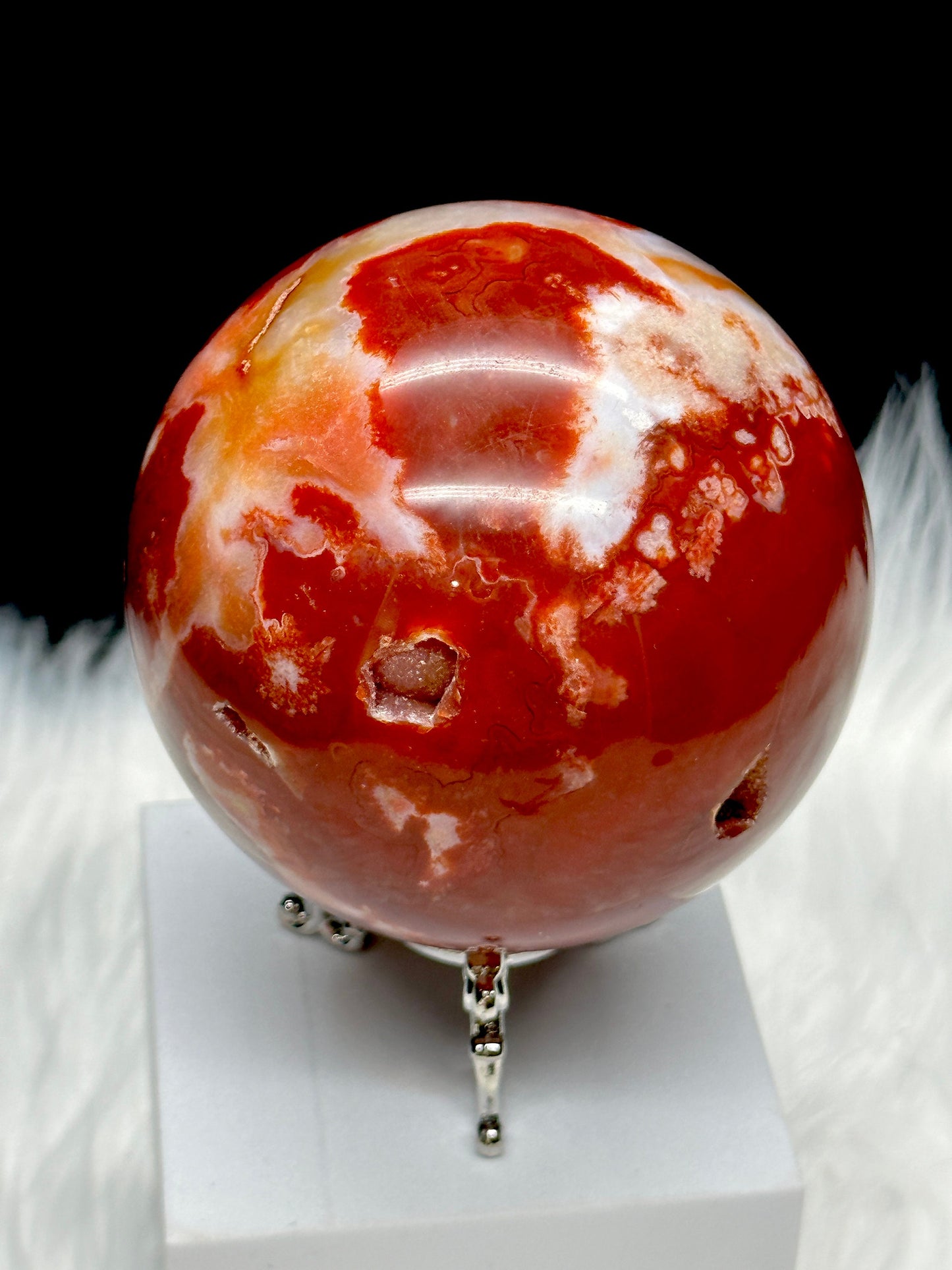 Large Druzy Carnelian Crystal Sphere - 1kg