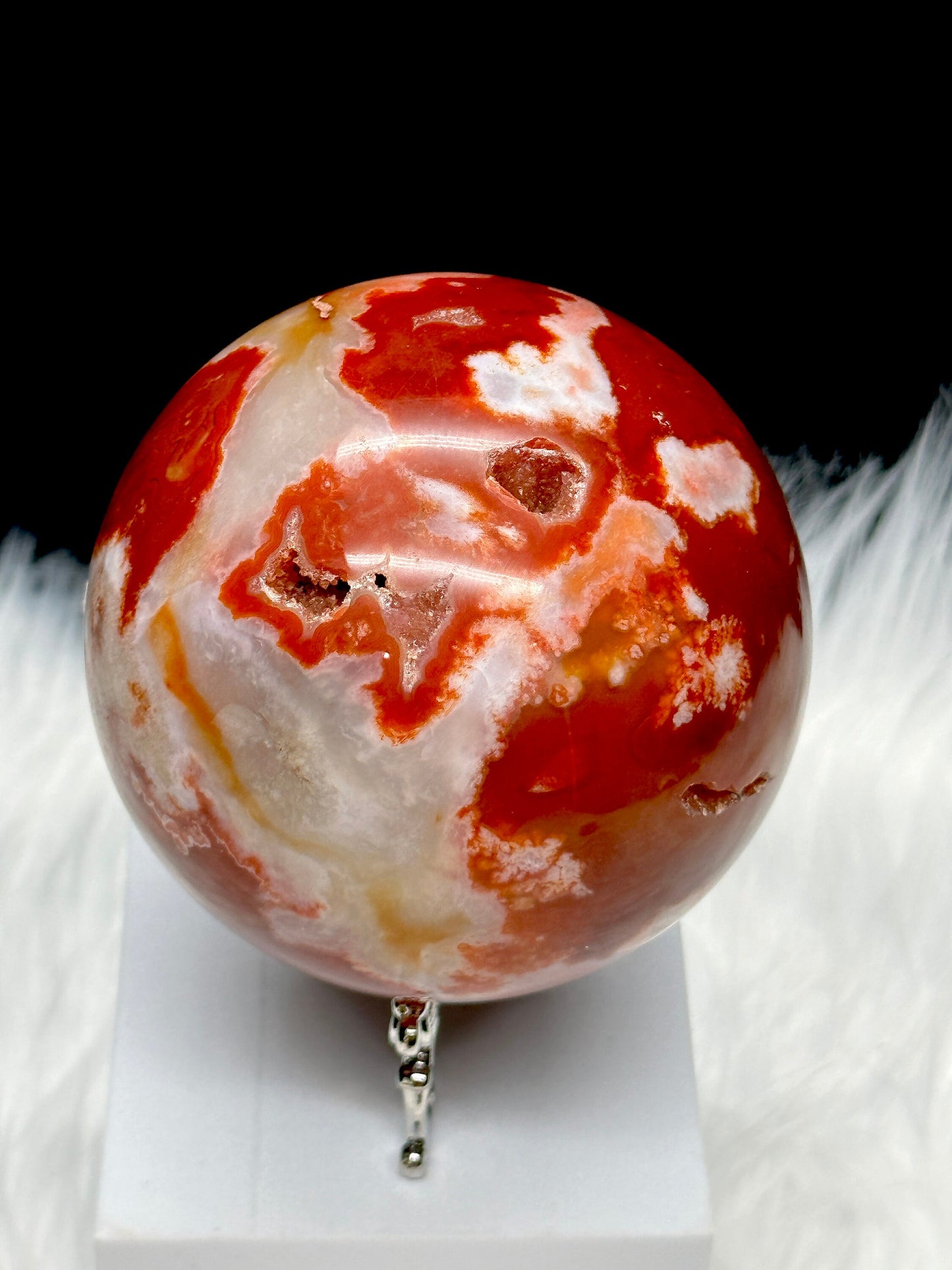 Large Druzy Carnelian Crystal Sphere - 1kg