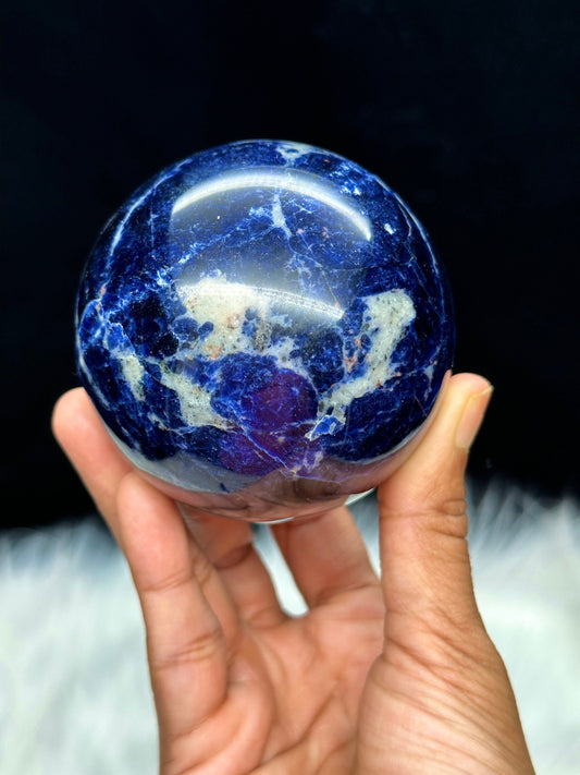 Large Blue Sodalite Crystal Sphere