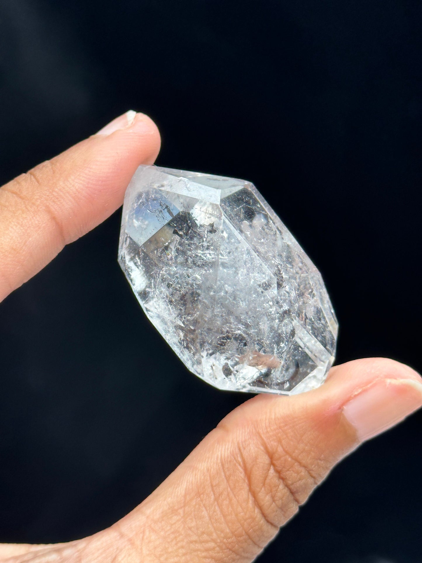 Beautiful Rainbow filled Herkimer Diamond Quartz Crystal