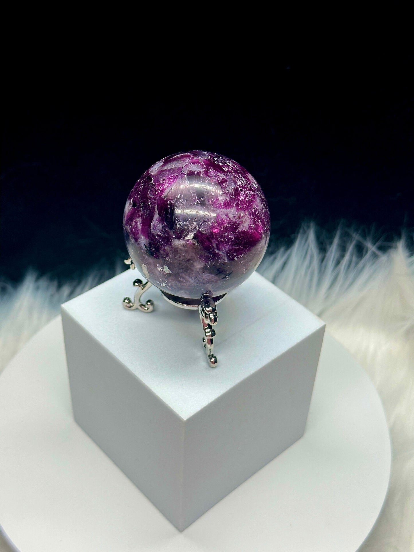 Natural Unicorn Stone Crystal Sphere Ball- Genuine Crystal Sphere