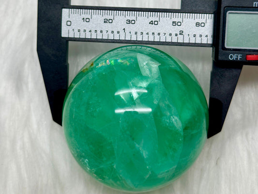 Green Fluorite Crystal Sphere