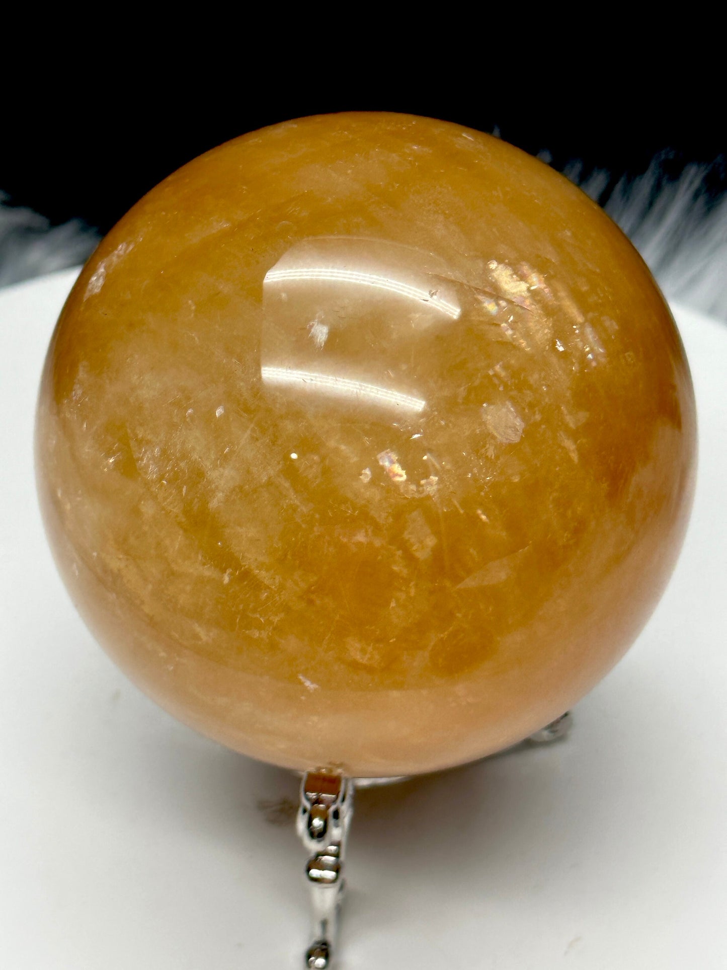 Sparkly Honey Calcite Sphere