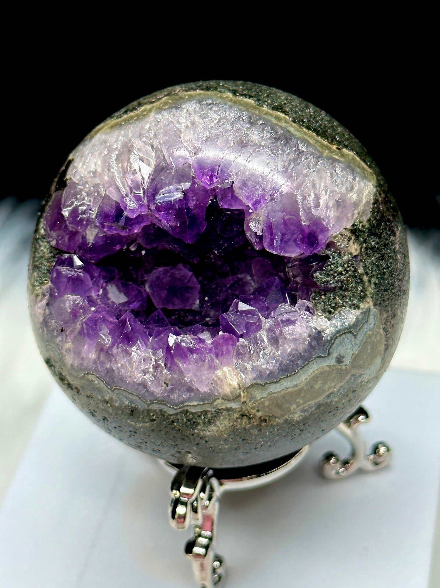 Druzy Amethyst Agate Sphere