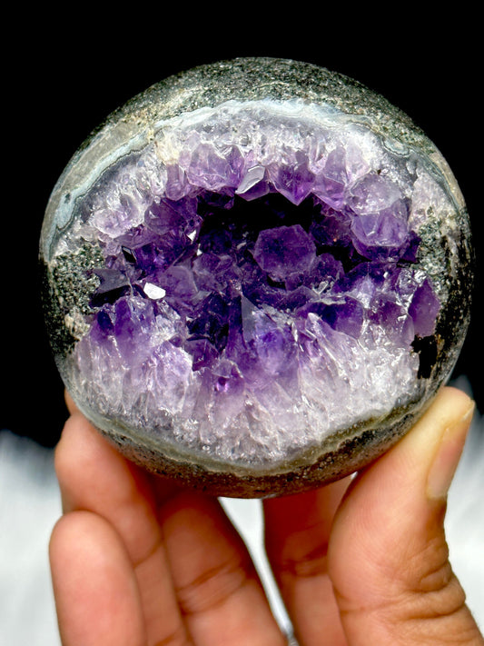 Druzy Amethyst Agate Sphere