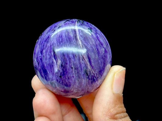 Charoite Crystal Sphere, approx. 1.5 inches diameter