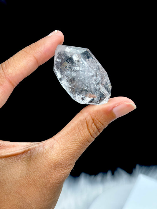 Beautiful Rainbow filled Herkimer Diamond Quartz Crystal