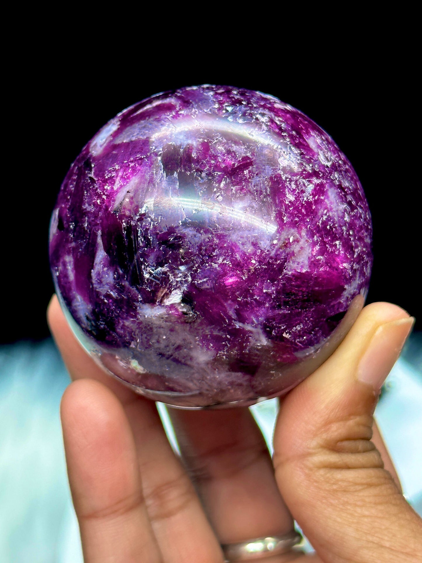 Natural Unicorn Stone Crystal Sphere Ball- Genuine Crystal Sphere