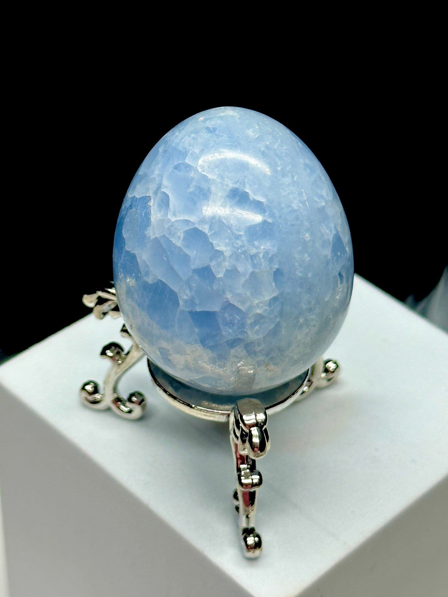 Blue Calcite Crystal Egg