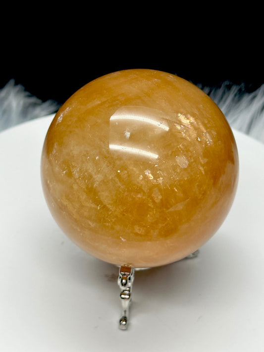 Sparkly Honey Calcite Sphere