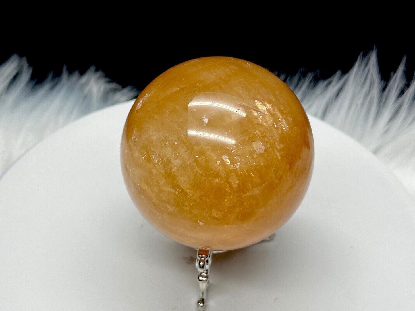 Sparkly Honey Calcite Sphere