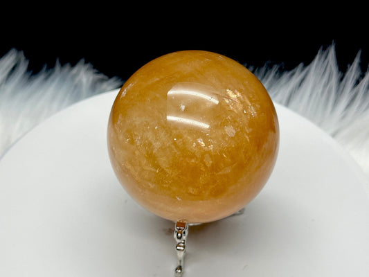 Sparkly Honey Calcite Sphere