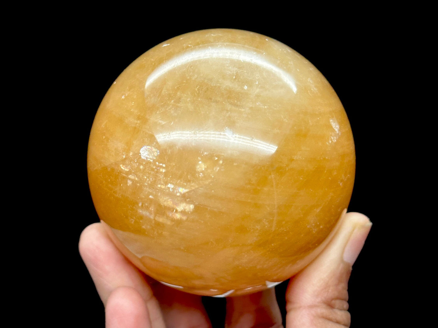 Sparkly Honey Calcite Sphere