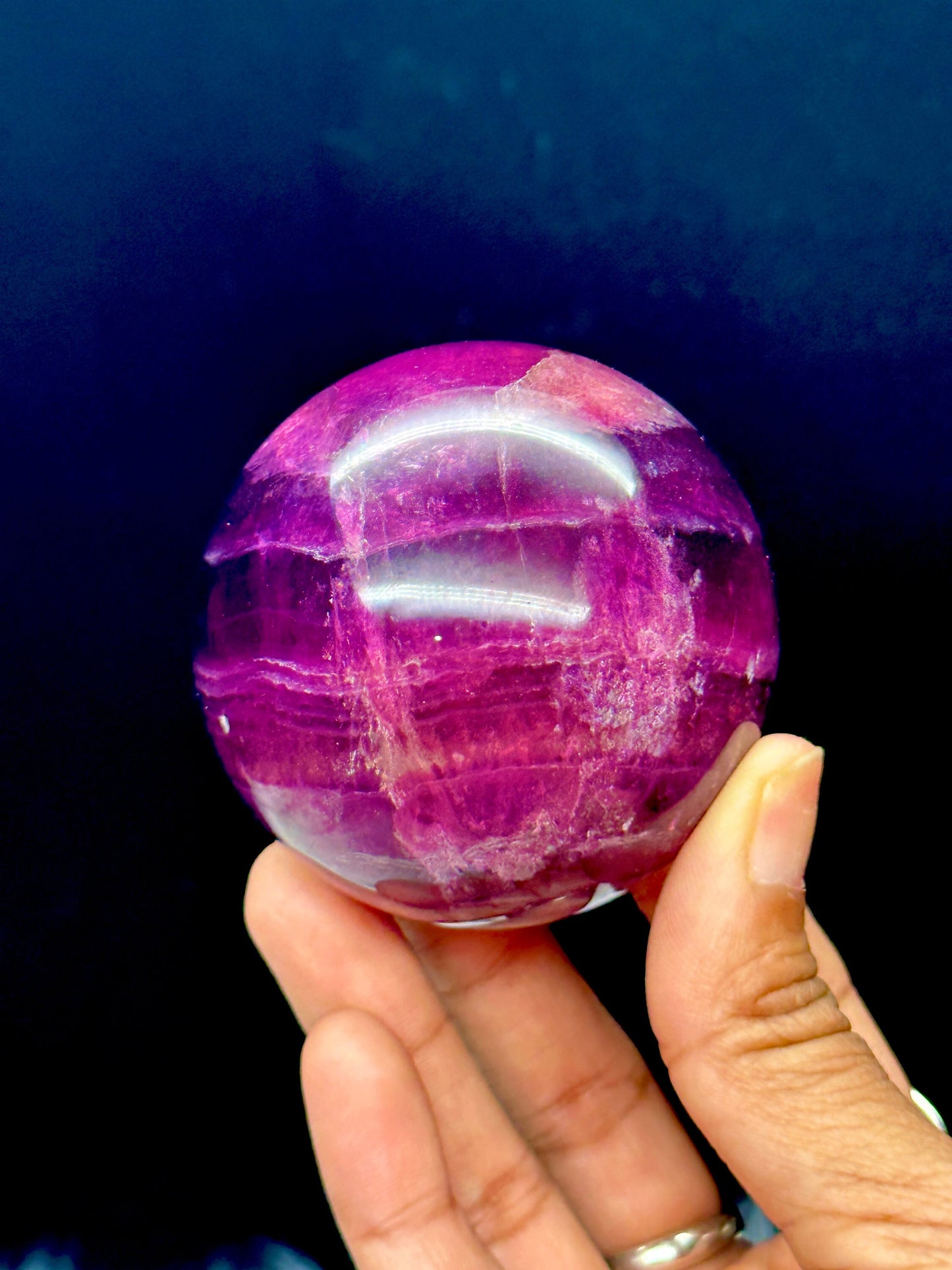 High Quality Purple Fluorite Crystal Sphere