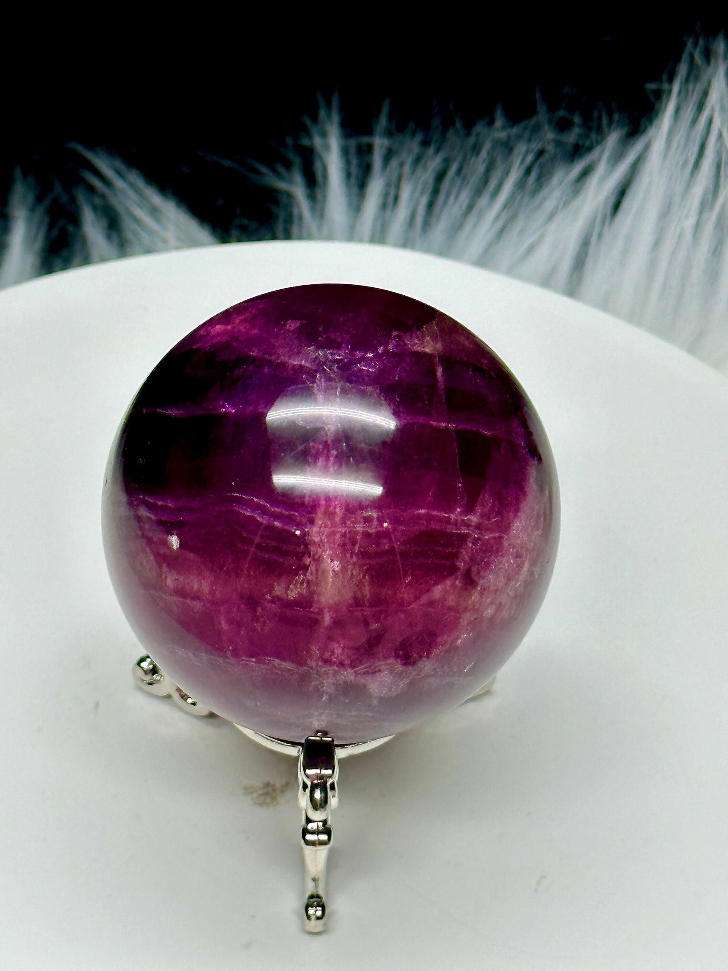 High Quality Purple Fluorite Crystal Sphere