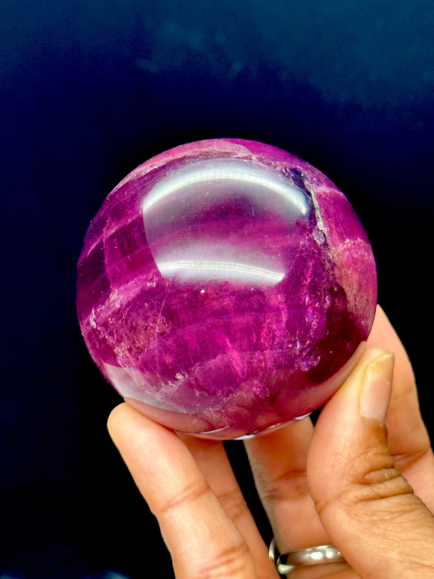 High Quality Purple Fluorite Crystal Sphere