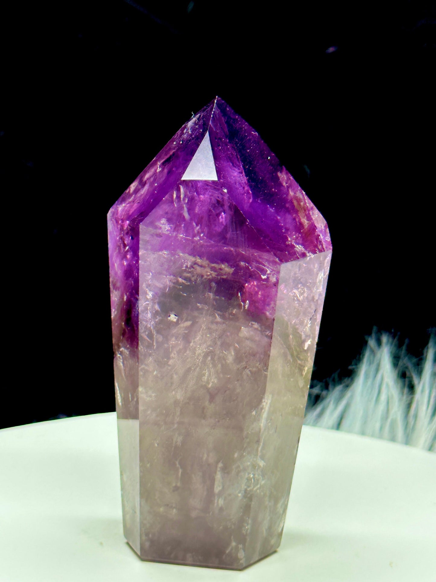 Pretty Phantom Amethyst Tower, Amethyst Crystal Point