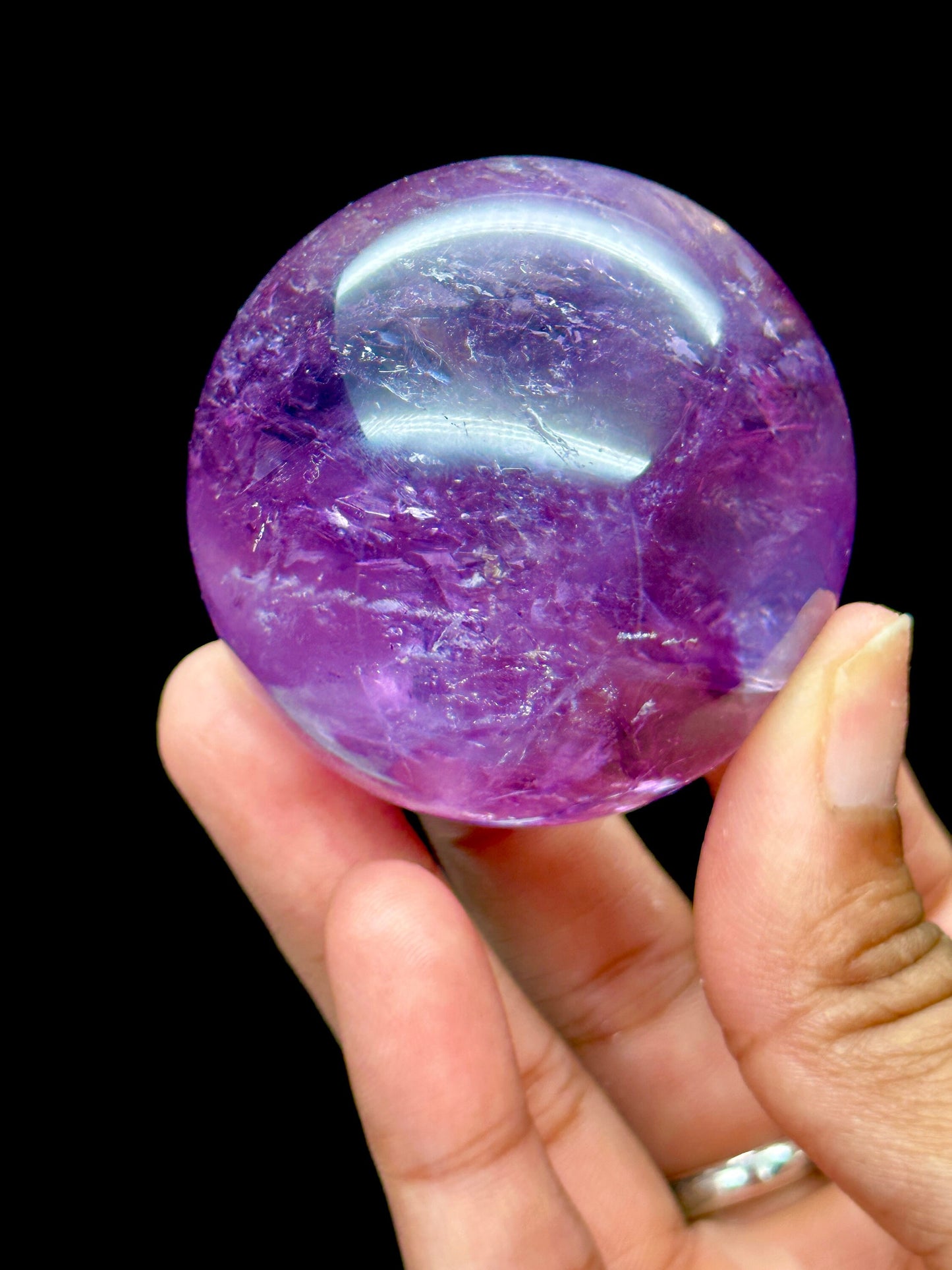 Amethyst Crystal Sphere - 2.6 inches