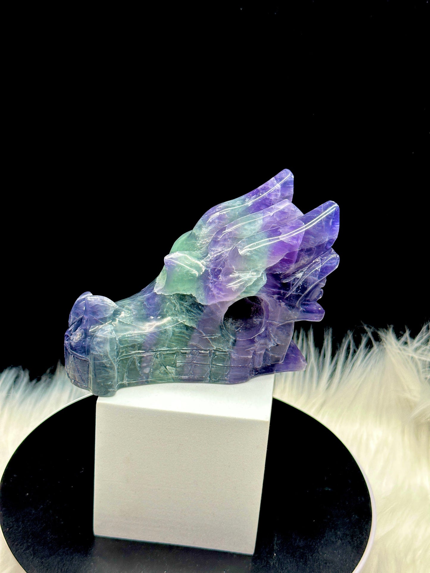 Fluorite Crystal Dragon Head