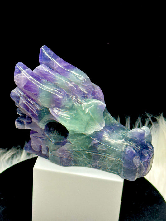 Fluorite Crystal Dragon Head