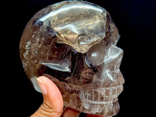 Large Smoky Quartz Crystal Skull