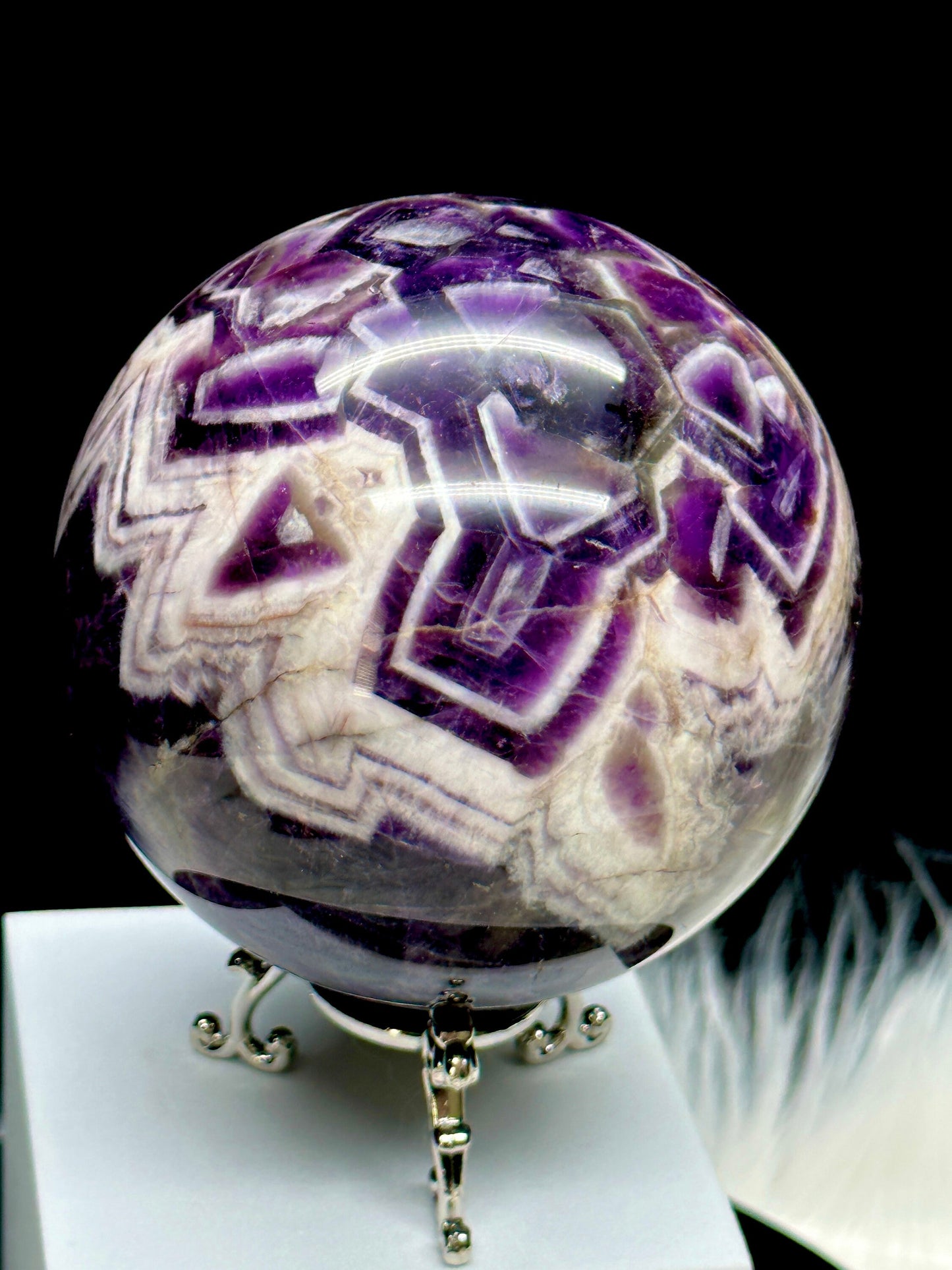 Large Dream Amethyst Crystal Sphere, 1kg weight