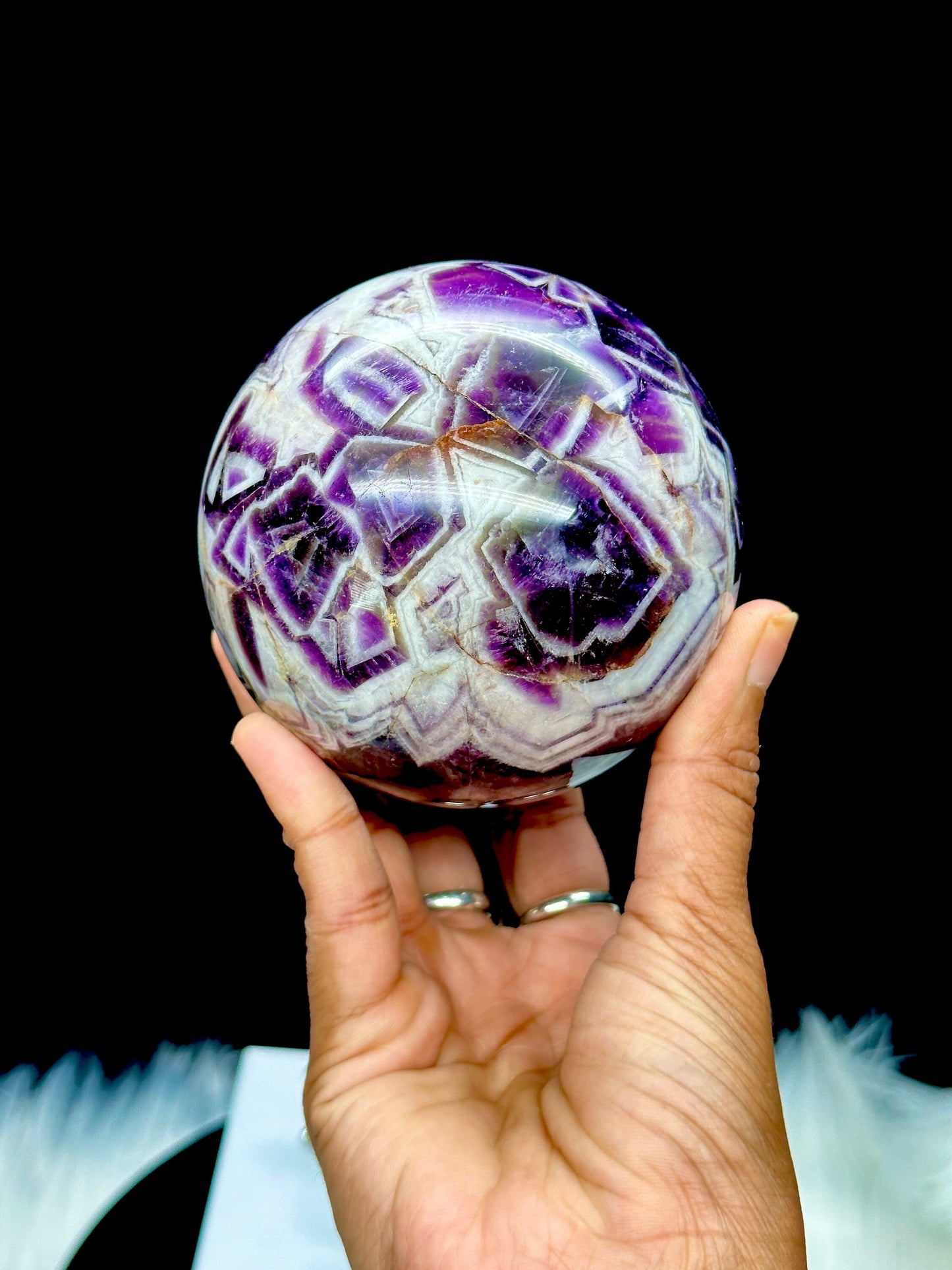 Large Dream Amethyst Crystal Sphere, 1kg weight