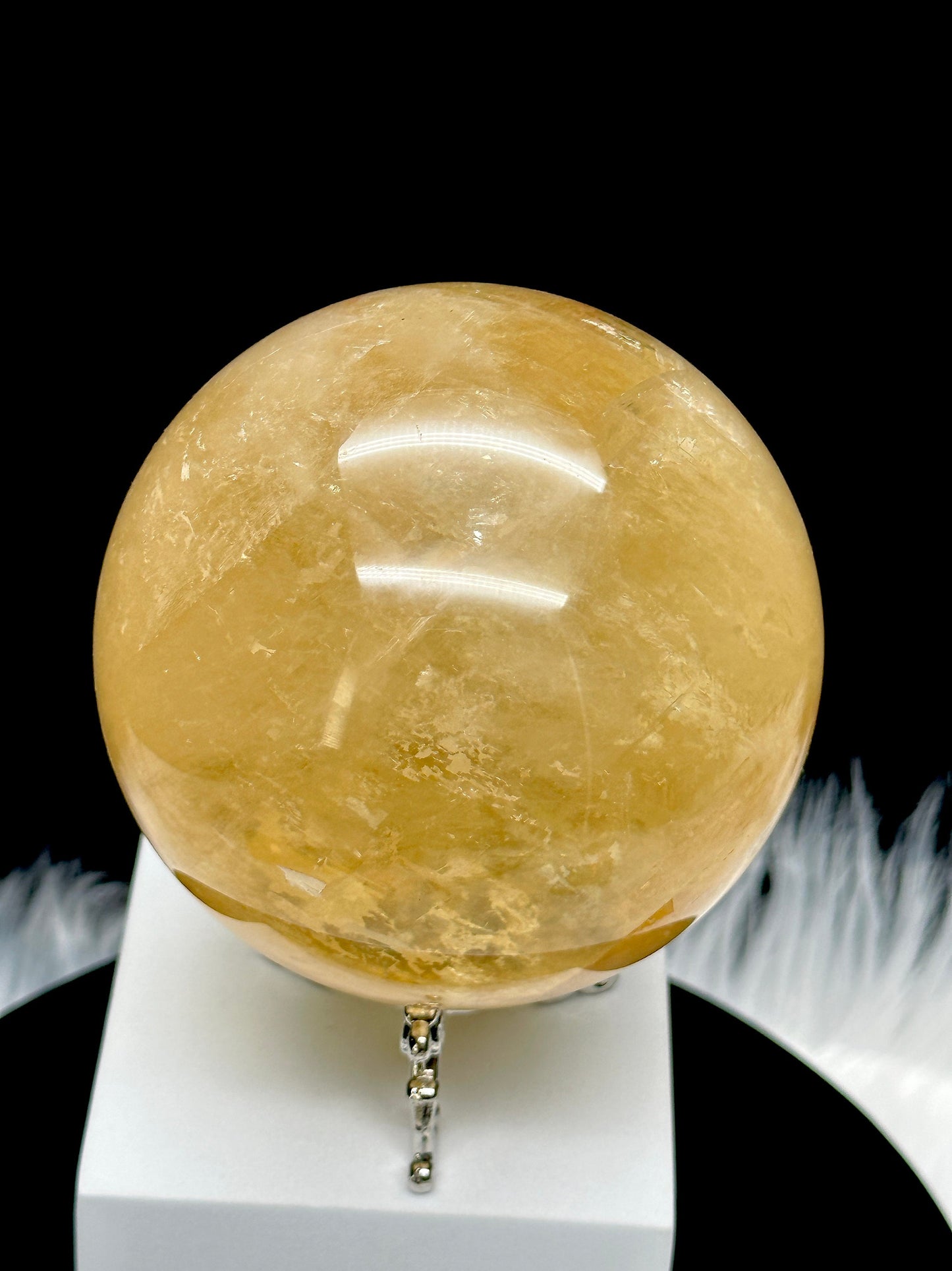 Stunning Honey Calcite Sphere