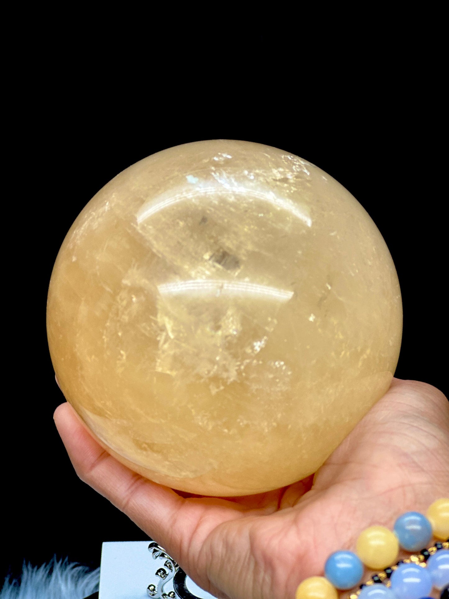 Huge Honey Calcite Sphere