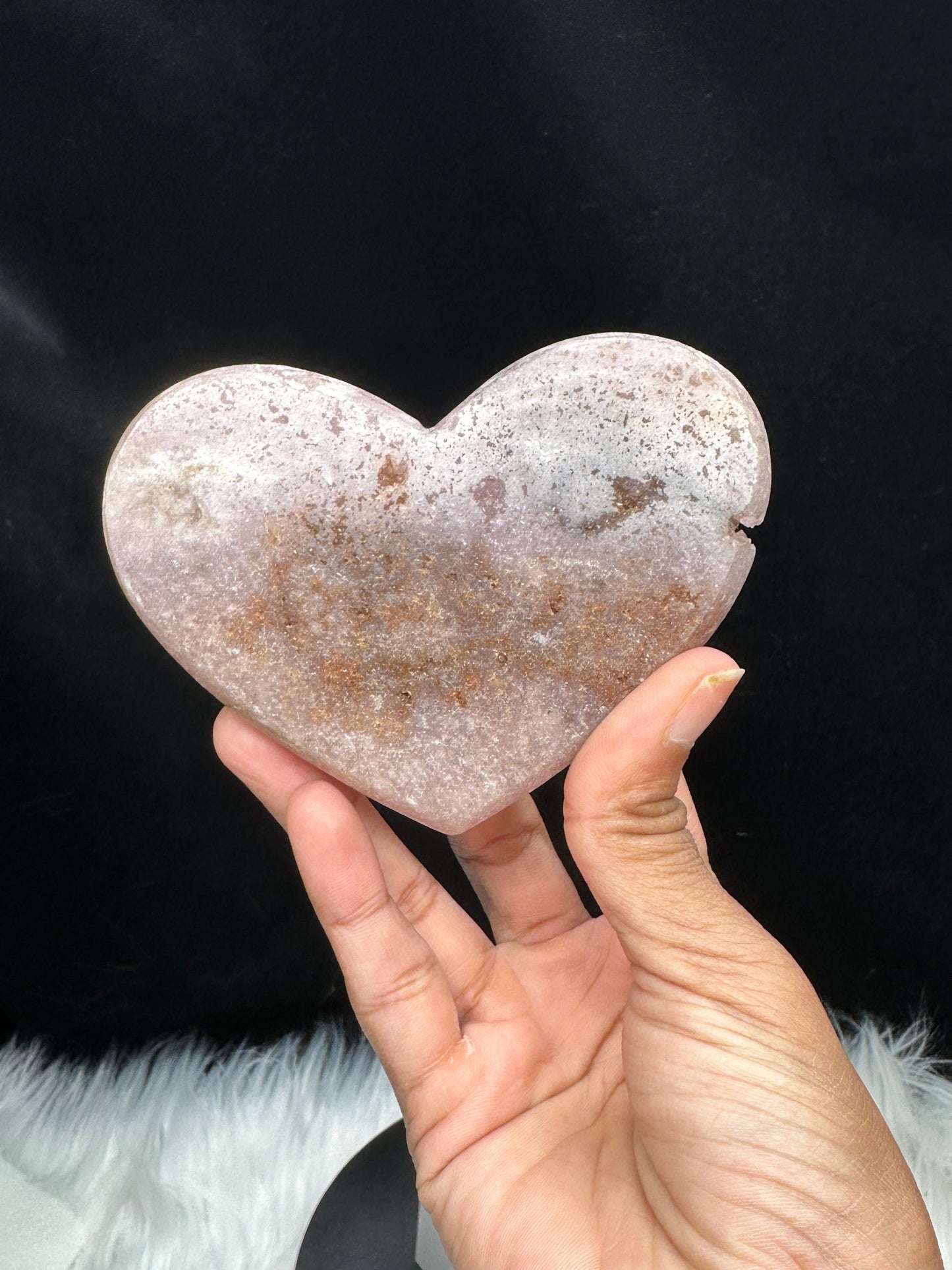 Pink Amethyst Crystal Heart