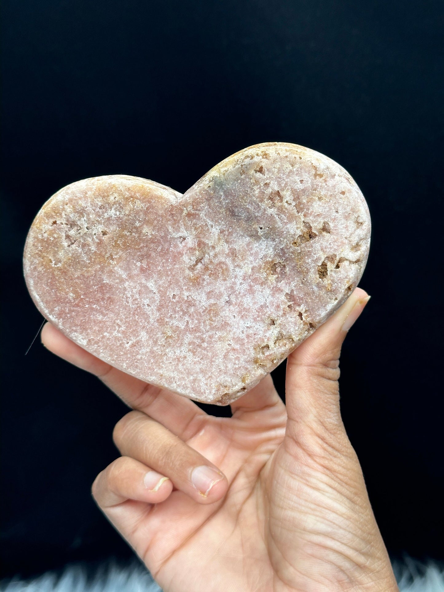 Dark Pink Amethyst Crystal Heart