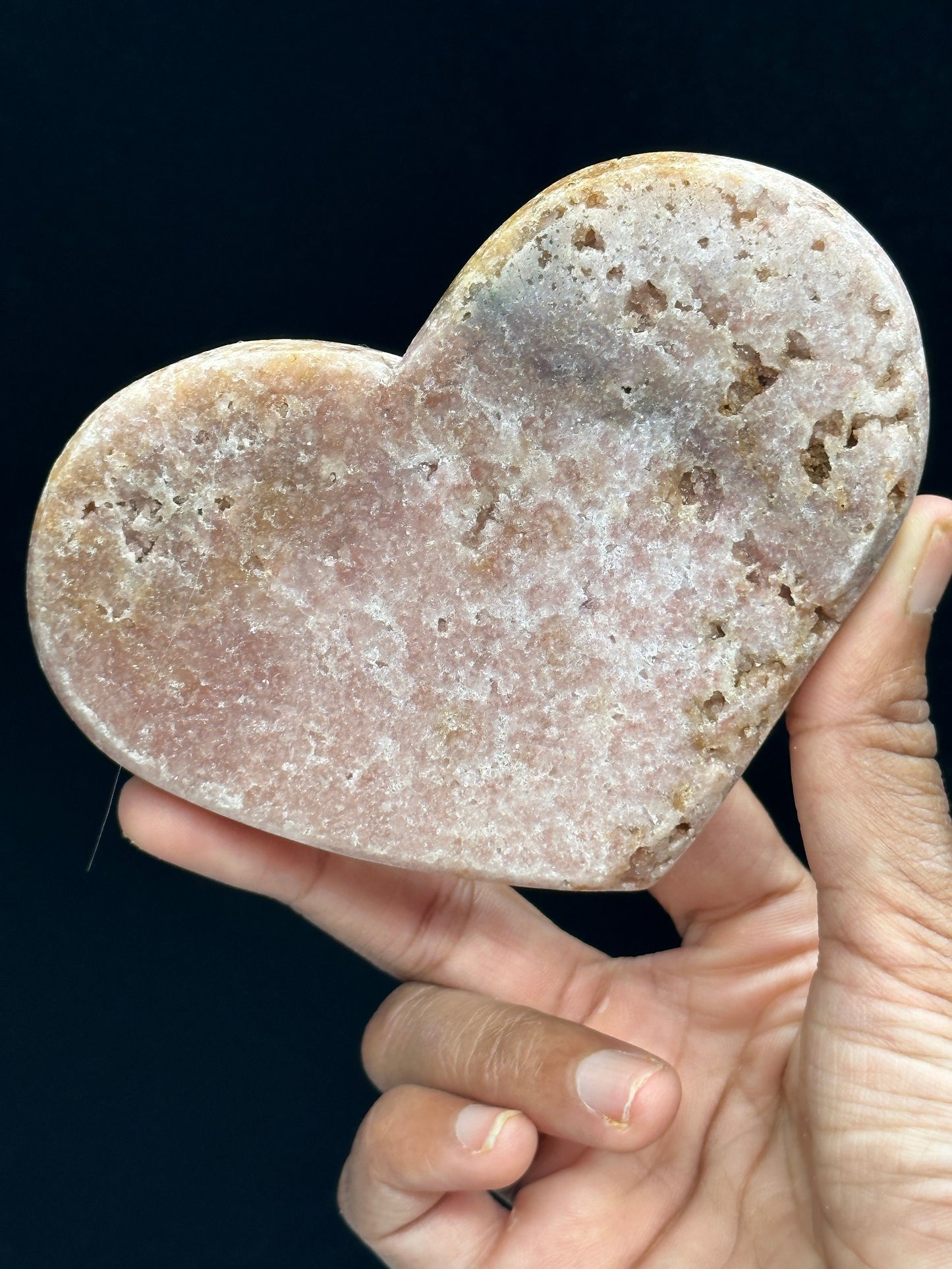 Dark Pink Amethyst Crystal Heart