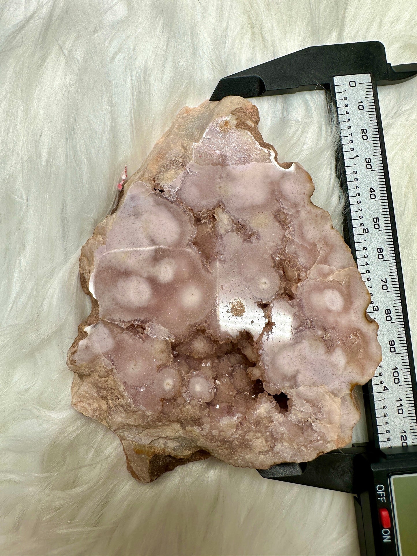 Super Sparkly Pink Amethyst Flower Agate Crystal Slab