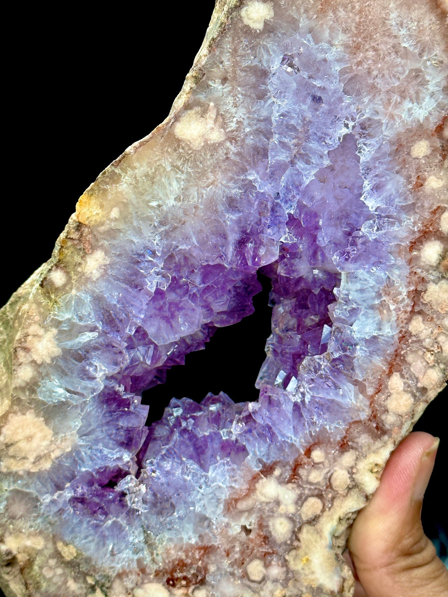 Amethyst Flower Agate Crystal Slab