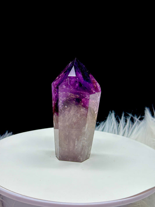 Pretty Phantom Amethyst Tower, Amethyst Crystal Point