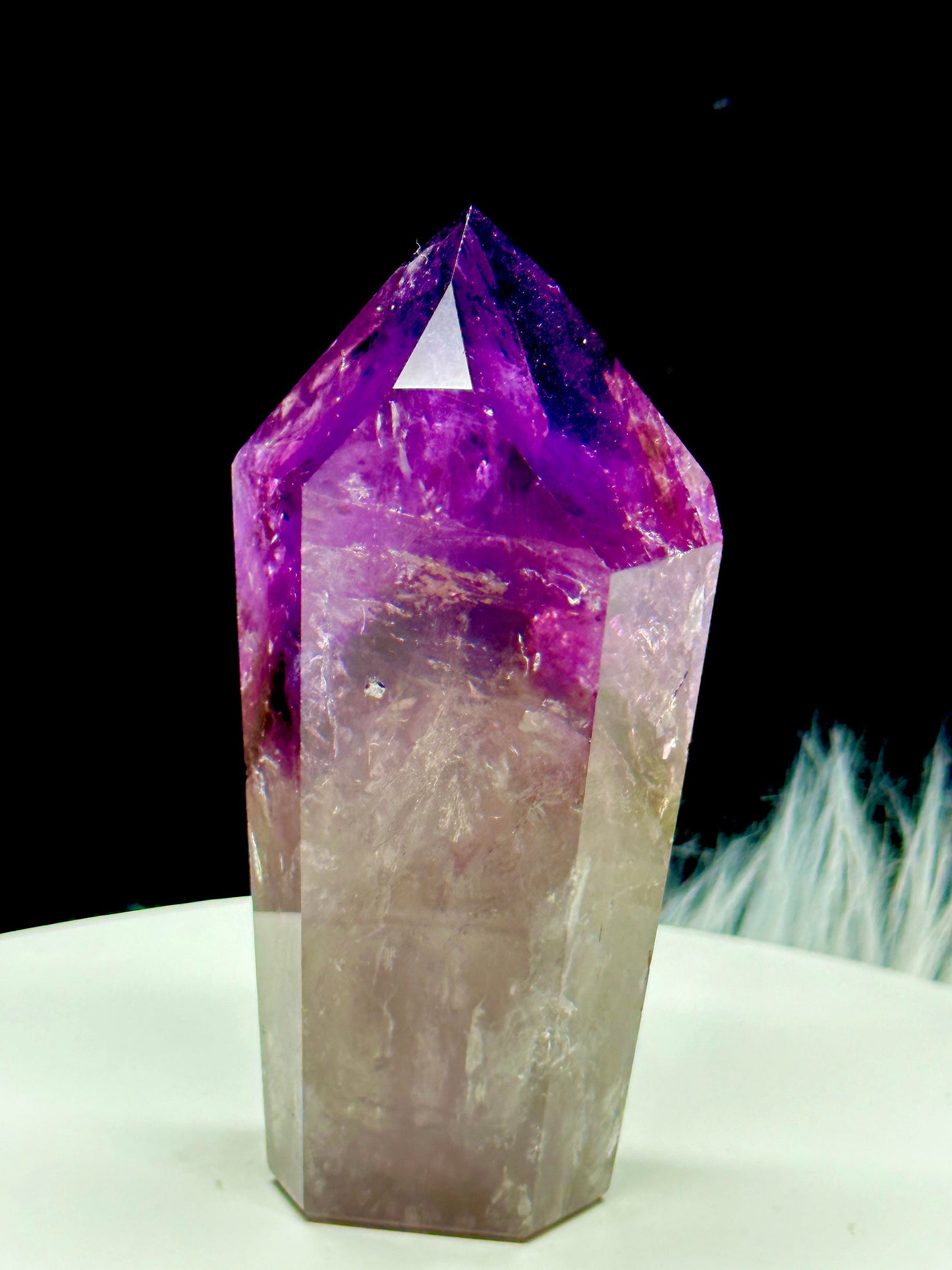 Pretty Phantom Amethyst Tower, Amethyst Crystal Point