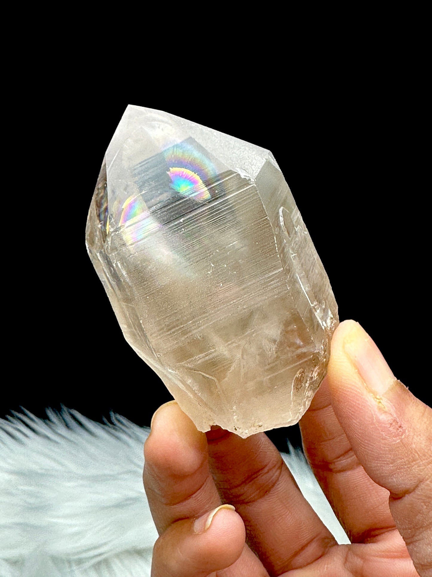 Rainbow Filled Citrine Lemurian Seed Crystal