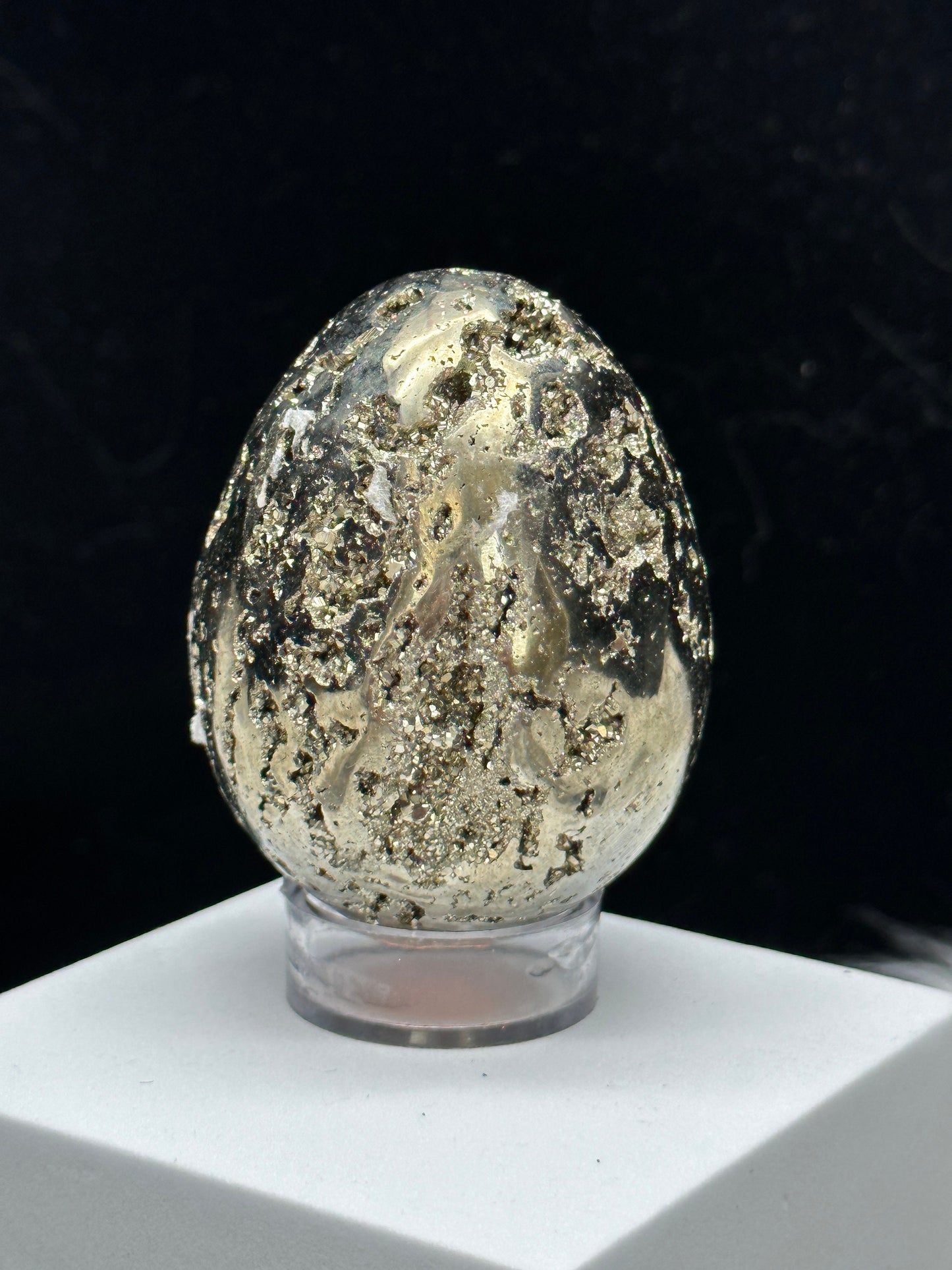 Beautiful large Sparkly Pyrite egg