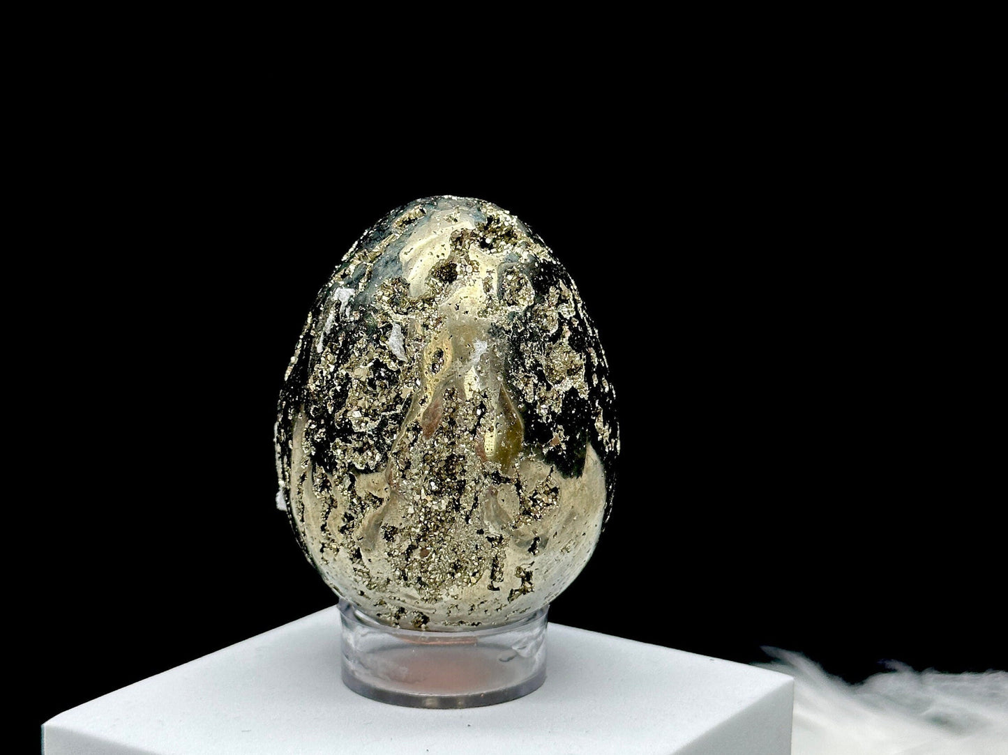 Beautiful large Sparkly Pyrite egg