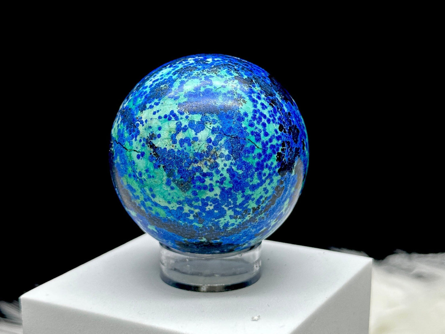 Azurite Chrysocolla Crystal sphere - 2.4 inches diameter